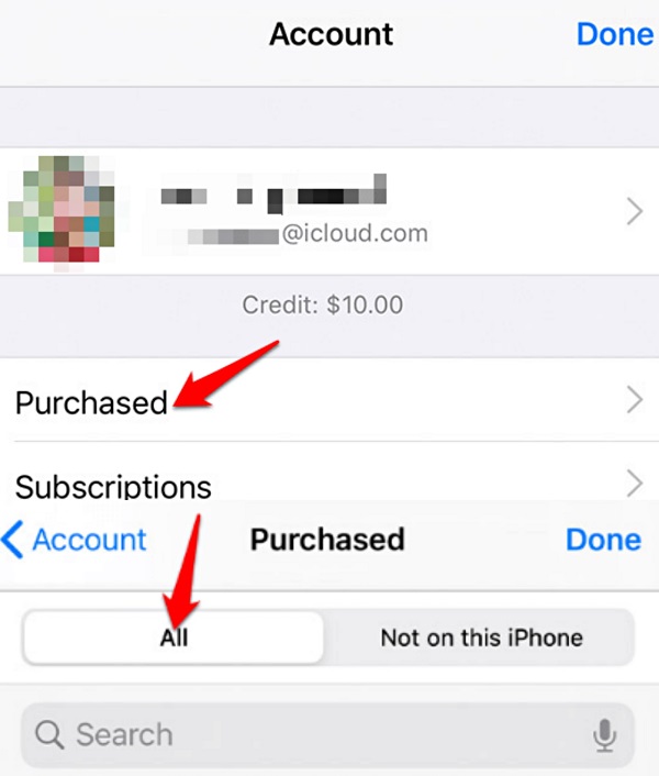 Suppression de l'historique des applications avec iCloud