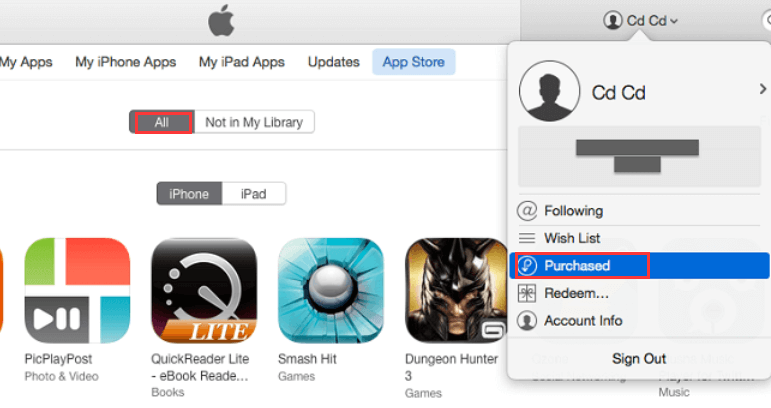 Suppression de l'historique des applications avec iTunes