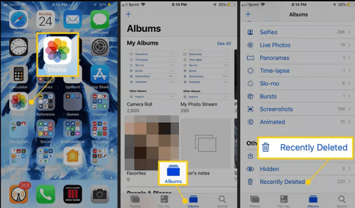 Delete Recent Photos from iPhone