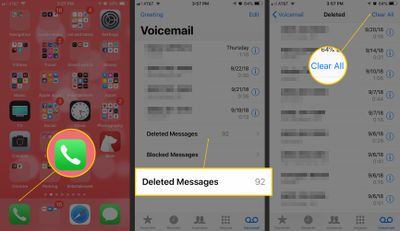 Effacer vos messages vocaux supprimés sur iPhone