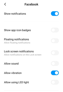 Désactiver les notifications Facebook Android via les paramètres de l'appareil