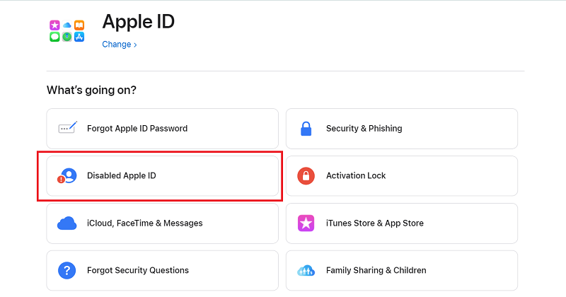 Accédez à l'assistance Apple pour récupérer le mot de passe Apple iTunes