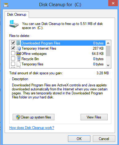 Nettoyage de disque pour restaurer Windows Ancien Windows 10