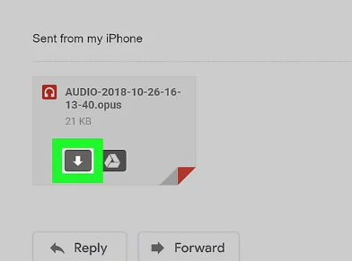 Comment enregistrer l'audio de WhatsApp sur iPhone en utilisant le courrier électronique ?