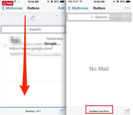 Synchroniser le compte de messagerie pour corriger les messages ne peuvent pas être déplacés vers la corbeille