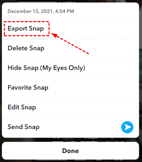 Récupérer des photos Snapchat supprimées sur iPhone à l'aide de la fonction Mémoires de l'application Snapchat