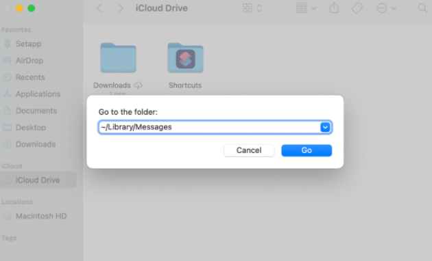 Suppression de l'historique d'iMessage via le Finder
