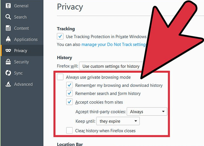 Correction du paramétrage de Firefox