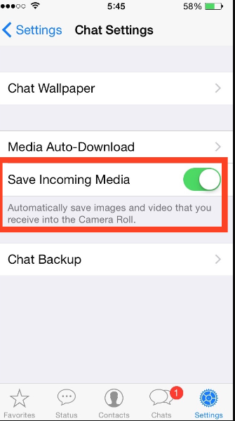 Enregistrer les fichiers multimédias WhatsApp sur iPhone à l'aide des fonctions intégrées
