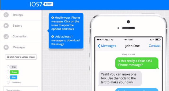 Créer de faux iMessages avec le texte iOS 7