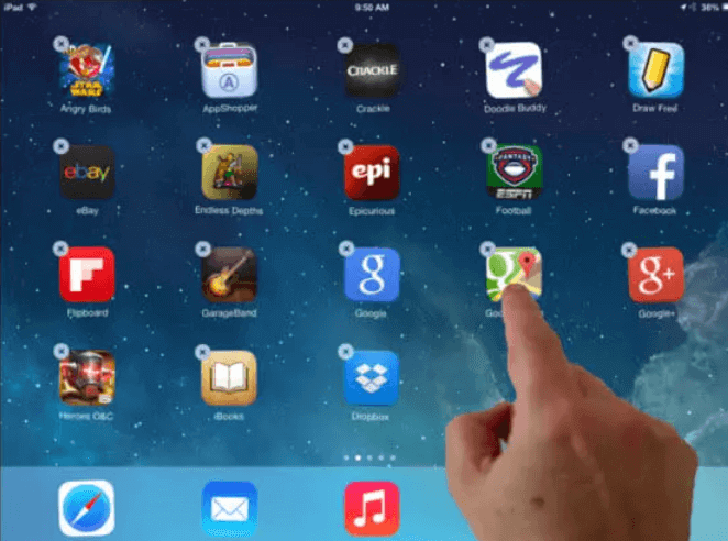 Supprimer définitivement une application iPad en utilisant la méthode de l'écran d'accueil