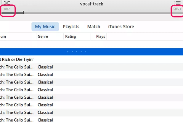 Couper une chanson dans iTunes en utilisant votre bibliothèque iTunes