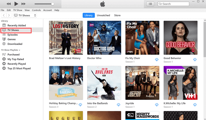 Ajouter des émissions de télévision à iTunes Store sur Mac ou ordinateur