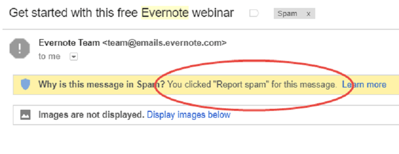 Le message que vous avez envoyé a été marqué comme spam