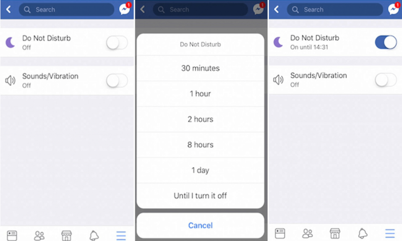 Désactiver les notifications Facebook Android via le mode Ne pas déranger