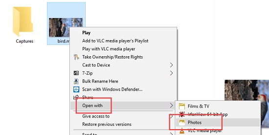 Couper des vidéos sur Windows 10 avec l'application Photos