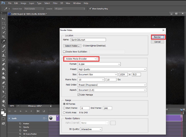 Comment exporter une vidéo éditée dans Photoshop