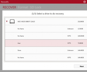 Récupérer des fichiers avec Transcend RecoverRx