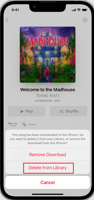 Supprimer la musique de l'iPod à l'aide de l'application Musique