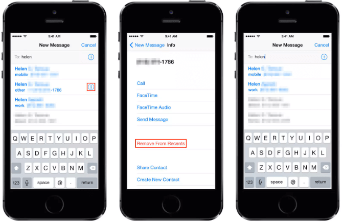 Supprimer les contacts récents sur votre iPhone