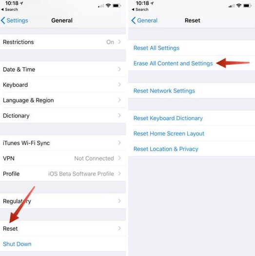 Supprimer définitivement les données de l'iPad en réinitialisant l'iPhone/iPad