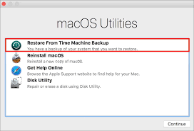 Restaurer Mac à partir de la sauvegarde Time Machine