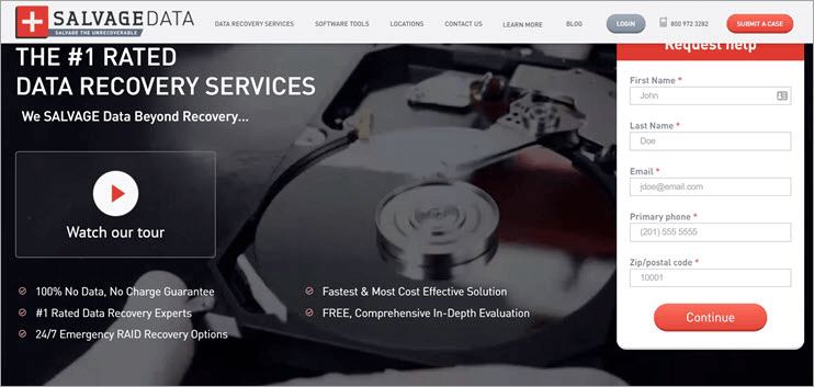 SalvageData Services de récupération de données sur disque dur à Toronto