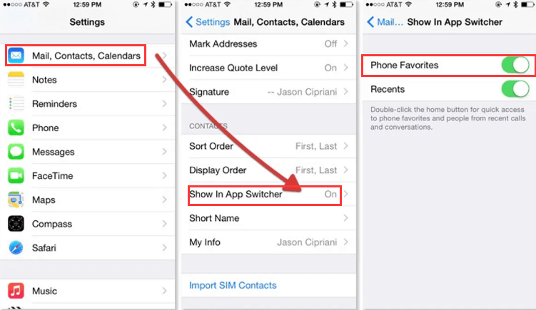 Supprimer les éléments récents sur l'écran App Switcher pour iOS 8