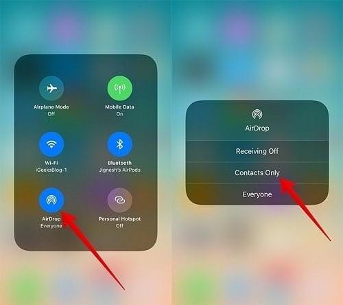 Synchroniser les contacts d'iPhone vers Mac à l'aide d'AirDrop