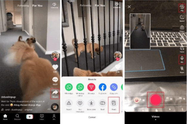 Comment faire une vidéo de réaction sur Tiktok