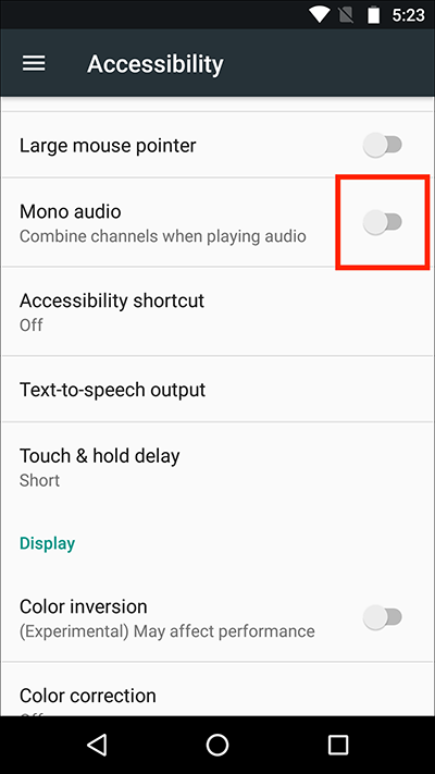Activez l'option audio mono pour réparer mon volume continue de baisser par lui-même Android