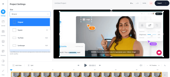 Recadrer des vidéos prêtes pour IG à l'aide de VEED