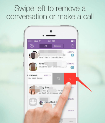 Utilisation de l'application Viber pour supprimer l'historique des messages Viber sur iPhone