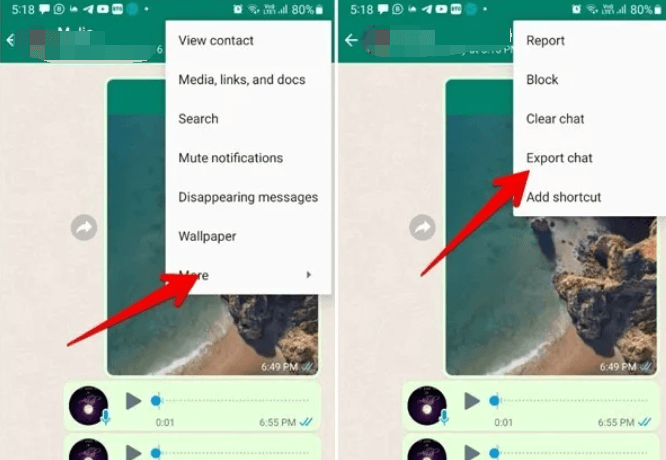 Comment transférer des messages WhatsApp d'Android vers un PC à l'aide de la fonction d'exportation de chat