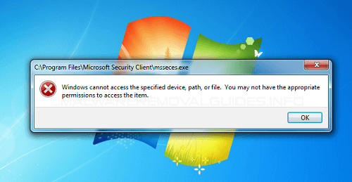 Windows ne peut pas accéder au chemin ou au fichier spécifié