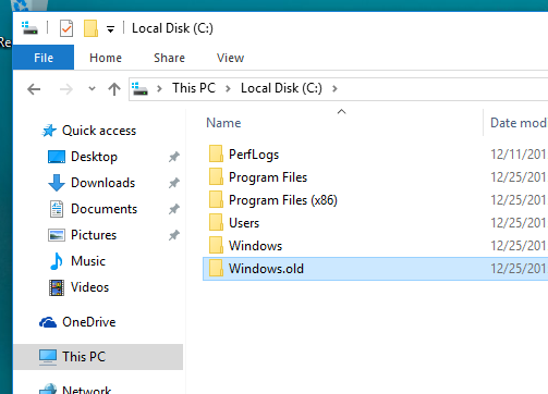 Récupérez vos fichiers sous Windows. ancien dossier après que Windows Update ait tout supprimé