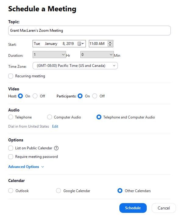 Comment configurer une réunion Zoom à l'avance