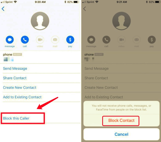 Bloquer les messages sur iPhone