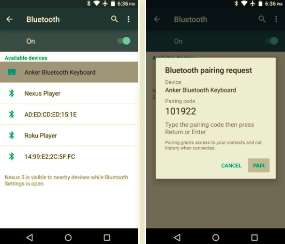 Transférer des photos d'Android vers Android avec Bluetooth