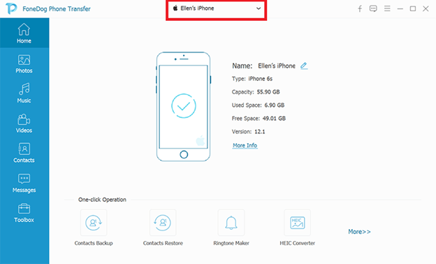 Connectez l'iPhone au Mac à l'aide du transfert de téléphone FoneDog