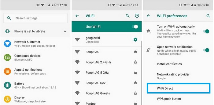 Transférer Samsung vers Huawei via Wi-Fi ou Bluetooth