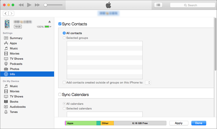 Transférer des contacts d'iPhone à iPhone sans iCloud à l'aide du programme iTunes