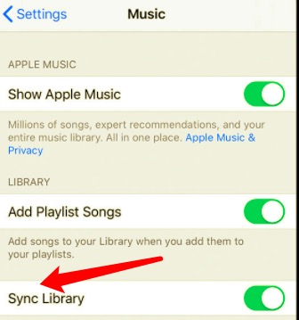 Synchroniser la bibliothèque pour transférer de la musique iPhone vers Mac