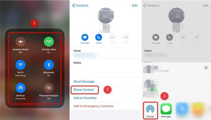 Transférer des contacts d'iPhone à iPhone sans iCloud à l'aide d'AirDrop
