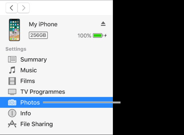 Transférer des photos iPad via iTunes