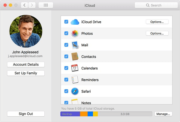 Transférer l'iPhone vers Mac avec iCloud Drive