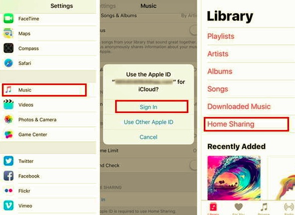 Transférer de la musique d'iPhone à iPhone avec le partage à domicile