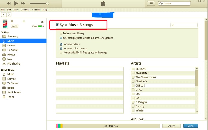 Transférer de la musique d'iPhone à iPhone via iTunes Store