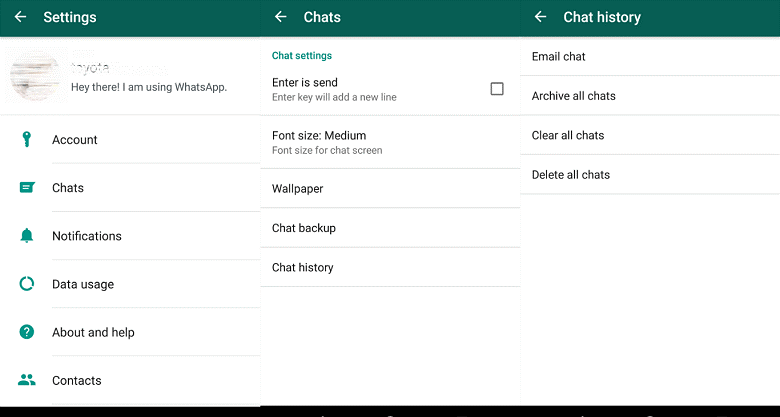 Transférer le chat WhatsApp par e-mail à l'aide de votre appareil Android