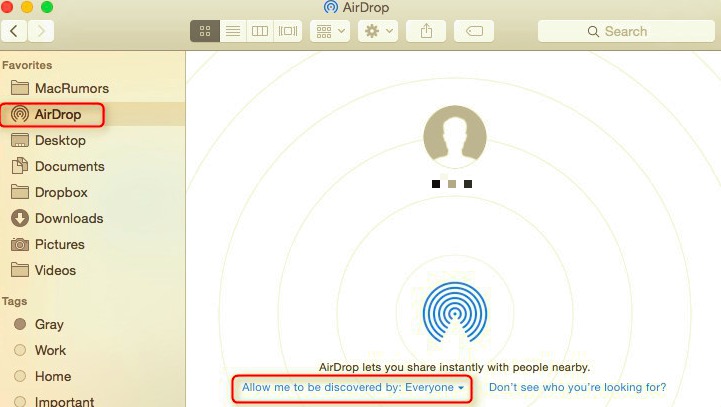 Activer Airdrop pour transférer des vidéos d'iPhone vers Mac